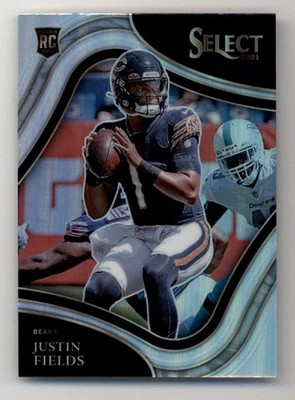 2021 Select Prizm Field Level #350 Justin Fields Silver Rookie Card RC- NM-MT - Image 1 of 2