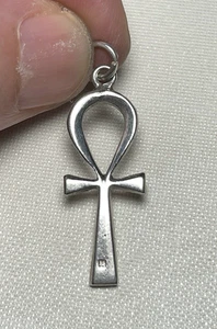 Muy Bonito Colgante ANKH PLATA ESTERLINA Cruz Egipcia Dije - Imagen 1 de 8