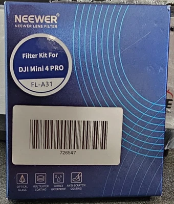 NEW NEEWER FL-A31 8-Pack UV ND & CPL Filter Set Compatible with DJI Mini 4 Pro - Image 1 of 4