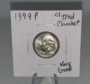 1999 P Roosevelt Dime With a Curved Clip - Picture 1 of 10