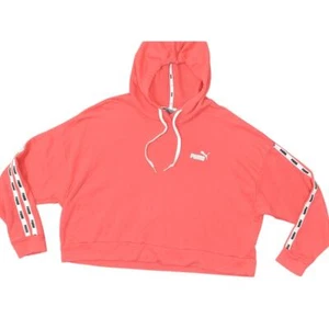 PUMA Women's 2XL Pink Pullover Hoodie Crop Solid Cotton Blend - Picture 1 of 7