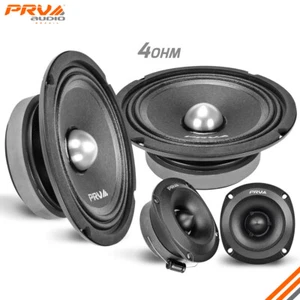 2x Altavoces PRV 6.5" Gama Media + Tweeters Paquete 740w 6MR250B-4 y TW350Ti-4 SLIM - Imagen 1 de 4