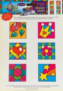 Hoja de diseño de pintura de vidrio Aqua - reutilizable - 24 diseños - Imagen 1 de 25