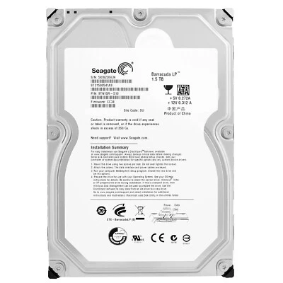 Hard Drive Seagate ST31500541AS Sata II 1.5TB 5.9k 32MB 3.5'' - Image 1 of 4