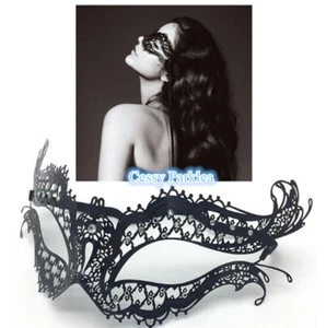 Venetian Carnival Vampire Diaries Katherine Masquerade Metal Mask + Rhinestones - Picture 1 of 8