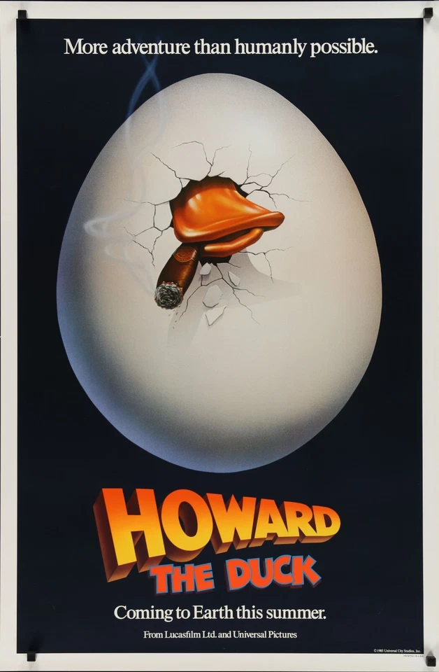 Howard The Duck - original movie poster - 27x41 - 1985 - ROLLED Teaser - Image 1 of 1