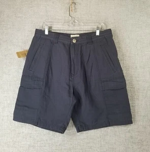 Jachs Cargo Shorts Mens 32 Black Iris Pockets Hiking Casual 100% Cotton NEW - Picture 1 of 14