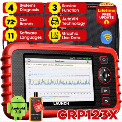 LANZAMIENTO CRP123X OBD2 Escáner ABS Lector de Código SRS Comprobar Motor Coche Herramienta de Diagnóstico Foto 1 de 4