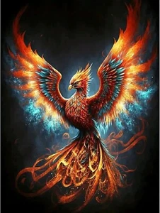 DIY Phoenix Diamond Art Kits for Adults 5D Fire Diamond Painting Kits - Picture 1 of 9