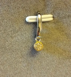 Solid 9ct Yellow And White Gold Diamond Pendant Enhancer 0.54g - Picture 1 of 14
