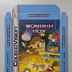 Wonder Boy unbenutzt Unfolded Box Neu Selten ColecoVision Coleco Team Pixelboy - Bild 1 von 9