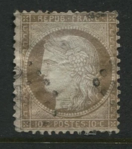 France 1870 10 centimes bister on yellow used - Picture 1 of 1