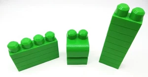 Mega Bloks First Builders Lot 15 Green Bloks for Ages 1-5 MPN 8327 - Picture 1 of 2