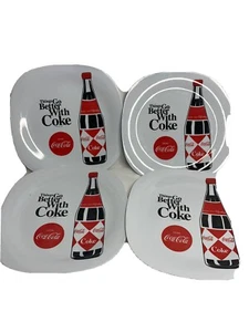 4 Coca Cola "Things Go Better With Coke" Melamin Teller -101/2" - Bild 1 von 6