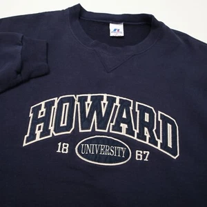 Vintage Howard University Sweatshirt Mens Extra Large Blue Russell Athletic - Picture 1 of 12