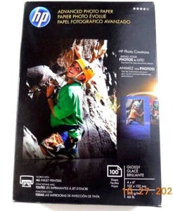 HP Advanced Photo Paper Glossy 4x6 New 10.5mil Q6638A - Picture 1 of 2