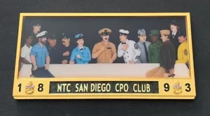 NTC SAN DIEGO CPO CLUB Navy Chiefs Mess Last Supper 4" Navy CPO Challenge Coin - Picture 1 of 4