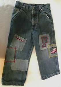 Jeans US Polo Assn Childrens Kids Blue Denim Size 4 100% Cotton Zip Front Pocket - Picture 1 of 9