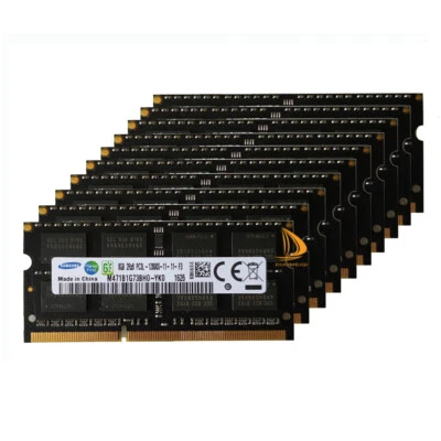 Samsung 10x 8GB 2RX8 DDR3 1600MHz PC3L-12800S 204PIN SO-DIMM Laptop RAM Memory - Image 1 of 4