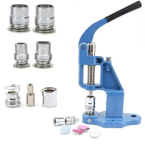 Handmade Fabric Covered DIY Button Maker Press Machine Kit with 4 Size Molds - Photo 1 sur 7