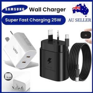 40W DUAL Super Fast Wall Charger w/Type-C Cable For Samsung Galaxy S21 22 S23 - Picture 1 of 27