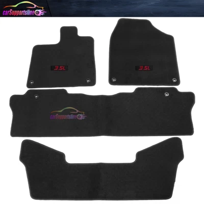 Alfombrillas antideslizantes de nailon negras para Honda Pilot 16-22 con rojo 3,5 L Foto 1 de 2