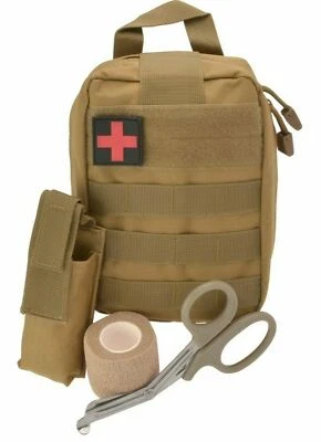 ASATECHMED Tactical MOLLE Pouch Rip Away EMT Medical First Aid IFAK Pouch Set Shear Bandage
