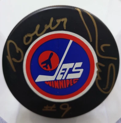 Bobby Hull Autographed - Signed - Winnipeg Jets Pucks - Image 1 of 4