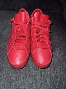 ADIDAS SCARPE DA GINNASTICA ORIGINALI CORTE VANTAGGIO ADICOLOR da uomo in pelle rossa basse 10 1/2 - Foto 1 di 5