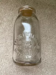 Vintage Sealtest Lid Detroit Creamery Ebling Creamery Glass Container - Picture 1 of 3