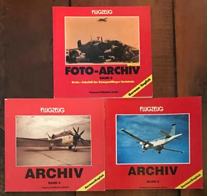 FLUGZEUG MAGAZINE "FOTO -ARCHIV VOLS. 3-5" 1990 1ST PB NF GREAT WWII AIRCRAFT - Picture 1 of 1