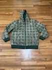 The North Face Mens Reversible Winter Jacket Size XL Green Full Zip Hooded Coat