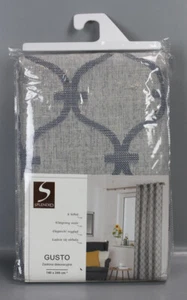 Splendida sciarpa ad occhielli tenda Gusto 140x245cm opaca geometrica grigia B23-GU - Foto 1 di 8