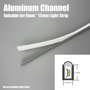 20pcs 1m 6*12mm LED-Band Aluminiumhalterung Kanal Schienenbeleuchtungsmontage - Picture 1 of 8