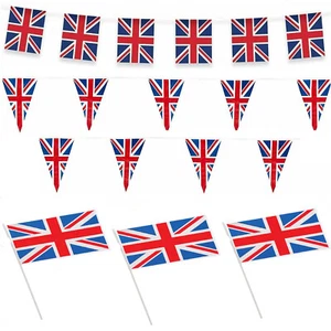 9m COLOUR BUNTING FLAGS PENNANTS PARTY DECORATIONS CHRISTMAS PARTY COLOURS UK - Picture 1 of 4