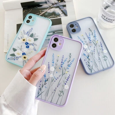 Case For iPhone 16 15 Pro Max 14 13 11 12 XR XS Max Flower ShockProof HARD Cover - Image 1 of 4