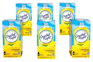 6 10-Packet Boxes Crystal Light Natural Lemonade On The Go Drink Mix - Picture 1 of 2