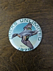 1979 DU Ducks Unlimited Button Pinback 2 1/4" Rochester, Minnesota - Picture 1 of 3
