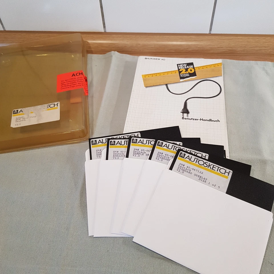 🌸Autodesk Autosketch Nr. 2.0 Deutsch DOS Floppy Disk🌸 - Bild 1 von 1