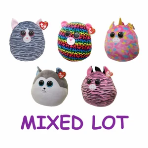 TY Squish-A-Boos Plushes - MIXED LOT OF 5 (All Different)(12 inch) - New - Picture 1 of 1