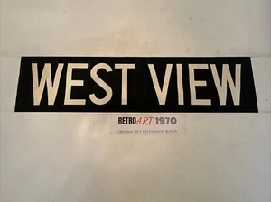 West View - Hartlepool 2510 Linen Bus Destination Blind 35” Gift - Picture 1 of 12