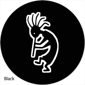Kokopelli White Spare Tire Cover -Add tire size in NOTEs during checkout - Picture 1 of 6