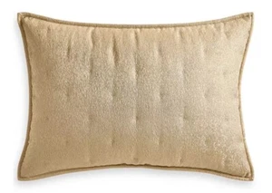 Hotel Collection Metallic Stone Quilted King Sham Gold New - Picture 1 of 5