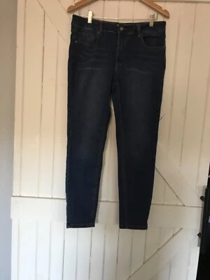 Ellen Tracy Serene 紧身牛仔裤 10 码女式中号水洗蓝色 — 第 1/4 张图片