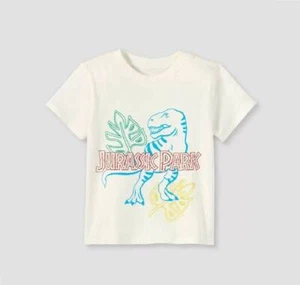 Toddler Boys' Jurassic Park Short Sleeve T-Shirt Ivory Tee - Picture 1 of 1