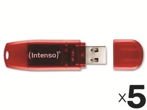INTENSO USB-Stick Rainbow Line 3502491 USB 2.0 128GB rot/transparent 5er Pack - Bild 1 von 1