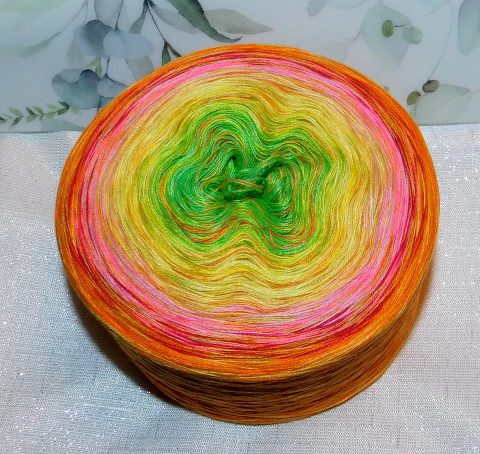 Bobbel Farbverlauf*Fruchtcocktail*4fädig*320g=1200m*Häkeln*Stricken*Wolle*8721 - Bild 1 von 1