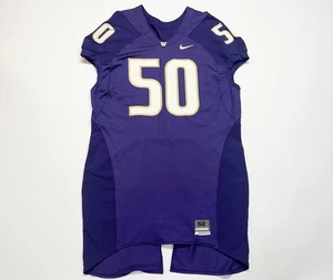 Nike Washington Huskies #50 NCAA Football Game Jersey Sz 52 Purple USA Sewn - Picture 1 of 12