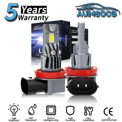 LED Headlight High Low Beam Bulbs H11 For Ford Transit-350 HD 2015-2020 36000LM - Image 1 of 4