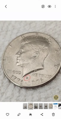 1776-1976-D Bicentennial Half Dollar Error. Filled Mint Mark. Collectible Item. - Image 1 of 4